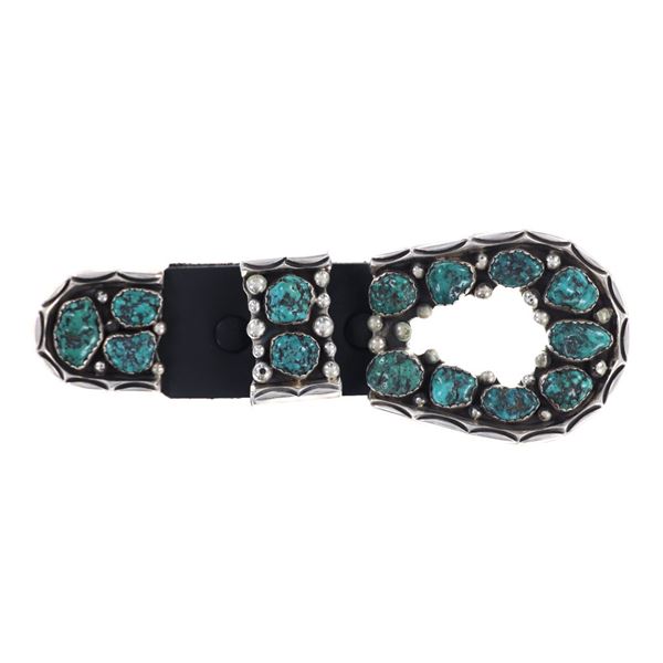 Navajo Mike Smith Sterling & Royston Belt Buckle