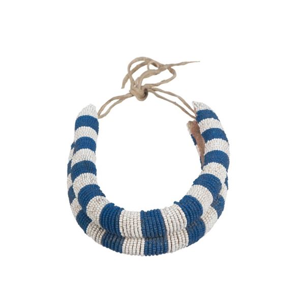 19th-C. Osage Indian Pony Bead Collar RARE