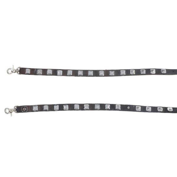 Ted Flowers Silver Mount & Leather Reins 1940-50s