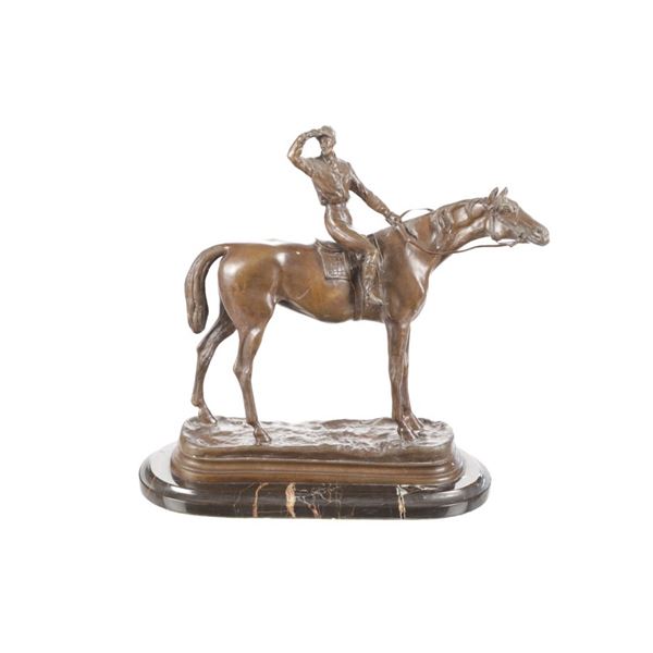 ca. 1849-1878 Piette-Jules Mene Bronze Jockey