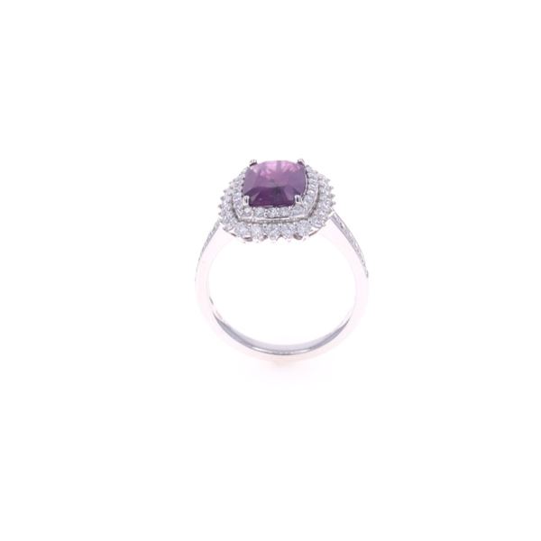 NO HEAT Kashmir Sapphire VS2 Diamond Platinum Ring