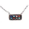 Image 1 : Navajo R. Sam Sterling Silver Multistone Necklace