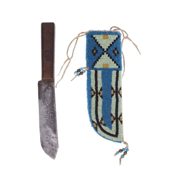 Lakota Sioux Beaded Sheath & Wild West Show Knife