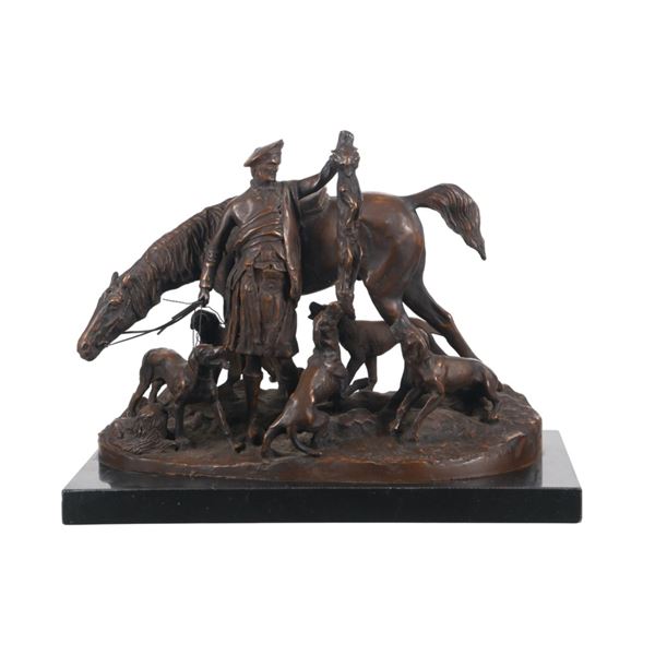 Pierre Jules Mêne Bronze "After The Scottish Hunt"