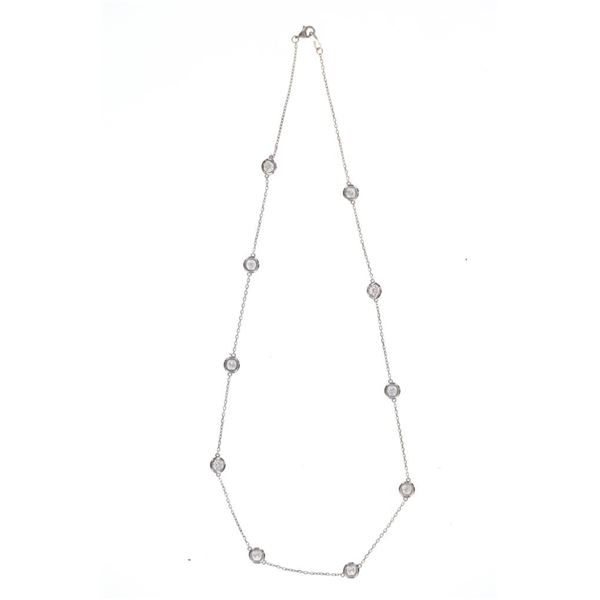2.45ct Brilliant Diamond 14k White Gold Necklace