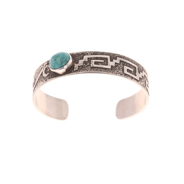 Navajo Ray Begay Jr Silver Turquoise Bracelet