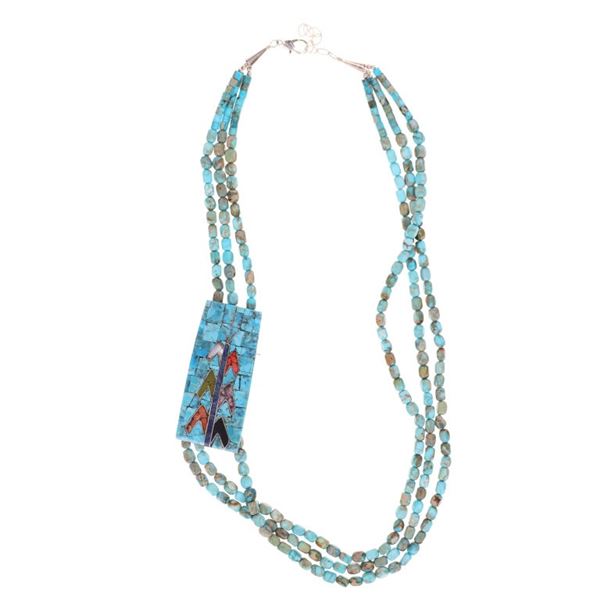Santo Domingo P & R Rosetta Turquoise Necklace