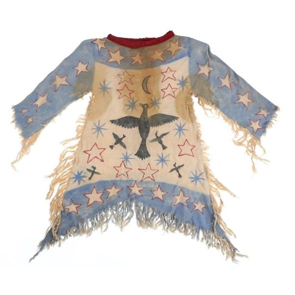 c.1890 Ghost Dance Painted Shirt ex-Yankton Museum