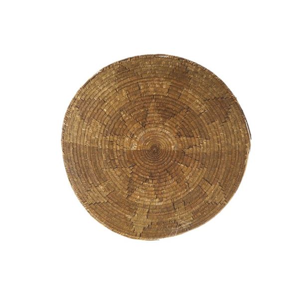 HUGE California Mission Apache Basketry Tray 1880-