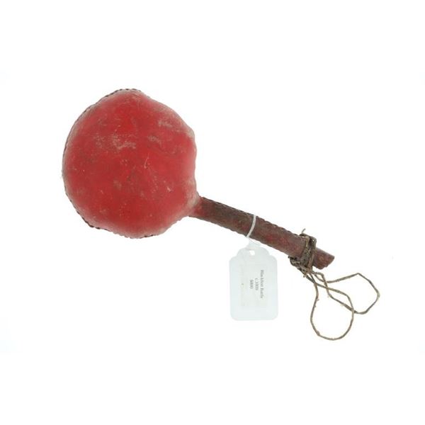 19th-C. Blackfeet Buffalo Scrotum Rattle ex-Sundog