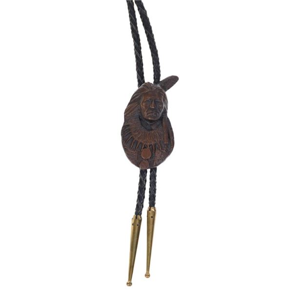 Navajo Oreland C. Joe Bronze "Standing Bear" Bolo