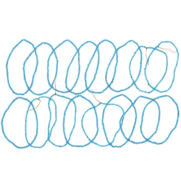 Hudson Bay Blue White Heart Short Strand Necklaces