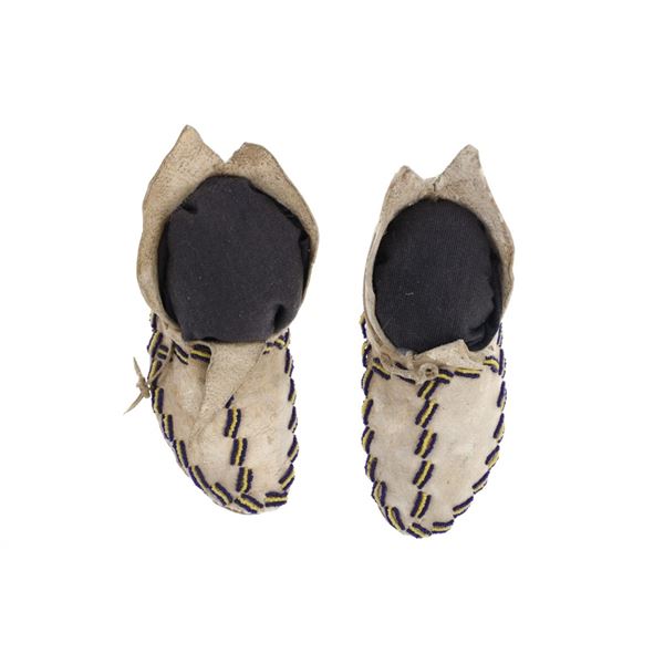 c.1882 Arlee, MT Plains Beaded Moccasins ex-Sundog