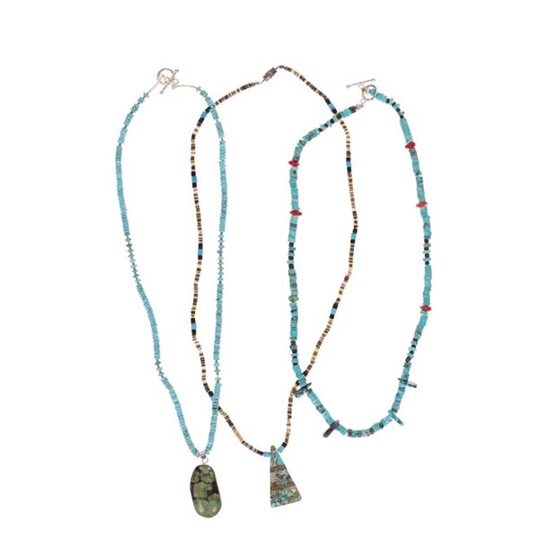Ca. 1960s Santo Domingo Pueblo Turquoise Necklaces