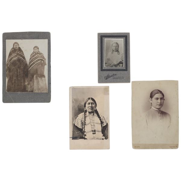Sioux Women Cabinet Cards and CDV Collection