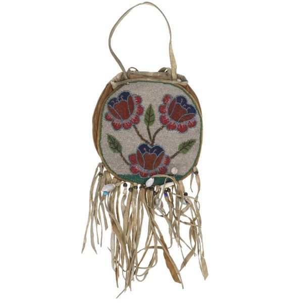 Beautiful Beaded Yakima (Yakama) Flat Bag 1900-30s