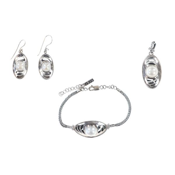 Mexican Silver Bear Claw & South Sea Pearl Jewelry