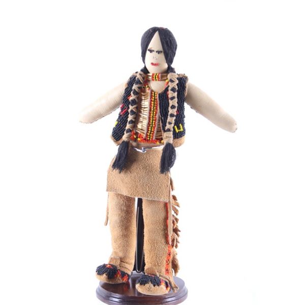 Montana Blackfoot Beaded Hide Doll c. 1980's