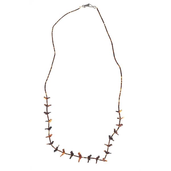 Navajo Heishi Bird Fetish Effigy Necklace c. 1920s