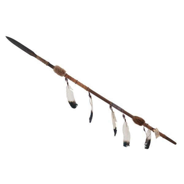 Many Trails Chippewa / Cree Tacked War Lance