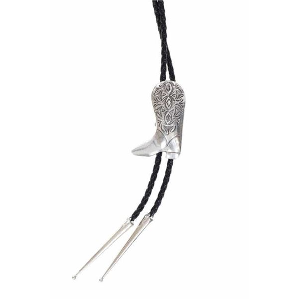 Vintage Navajo Sterling Silver Boot Bolo Tie