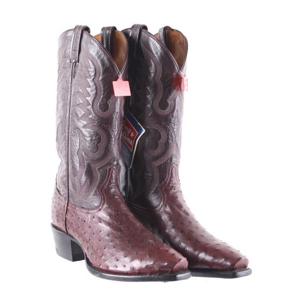 Tony Lama Full Quill Ostrich & Leather Men's Boots