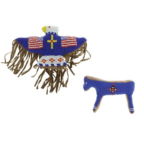 Plains Beaded Umbilical Fetishes 20th Century (2)