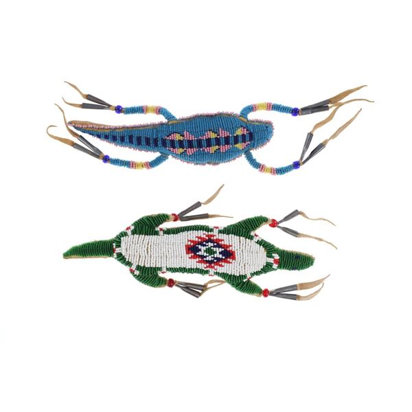 Lakota Sioux Beaded Umbilical Cord Fetishes (2)