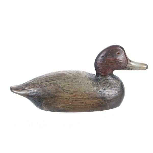 Tom Taber Redhead Wooden Duck Decoy