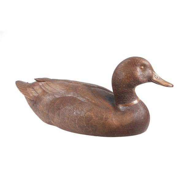 Ducks Unlimited Carved Wooden Duck Decoy c. 1990s