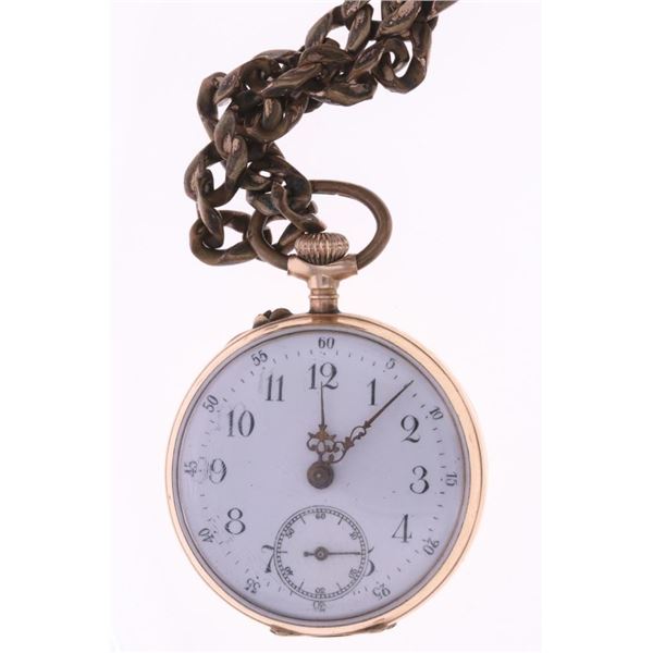 1800's Remontoir 14K Gold Swiss Pocket Watch