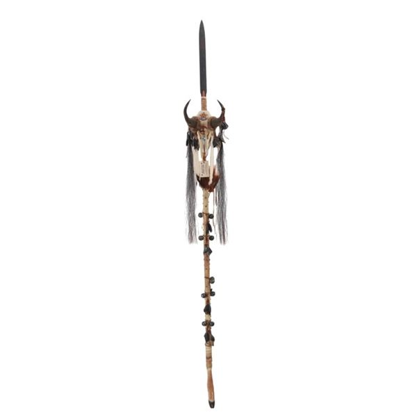 Chippewa Cree Antelope Skull Lance By Many Trails