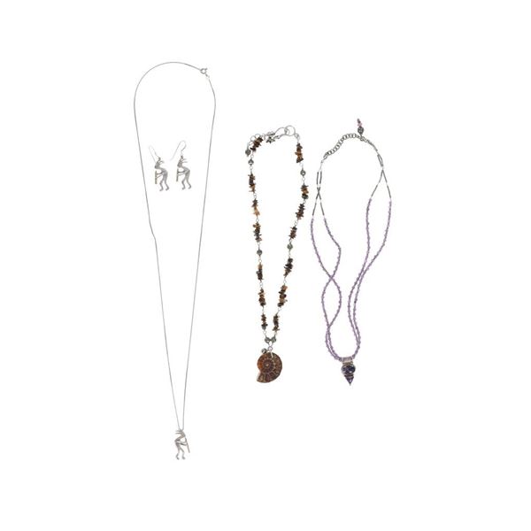 Puebloan Sterling Silver & Stone Necklaces