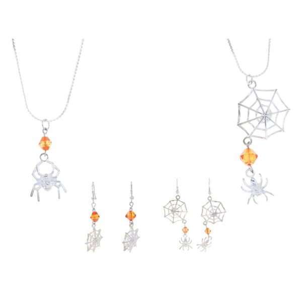 Artisan 18k GF Spider/ Spider Web Jewelry