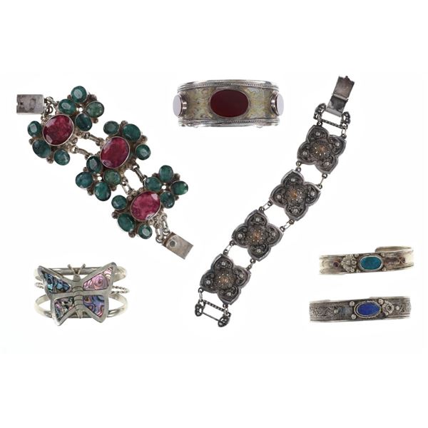 Mexican Silver & Multistone Bracelet Collection