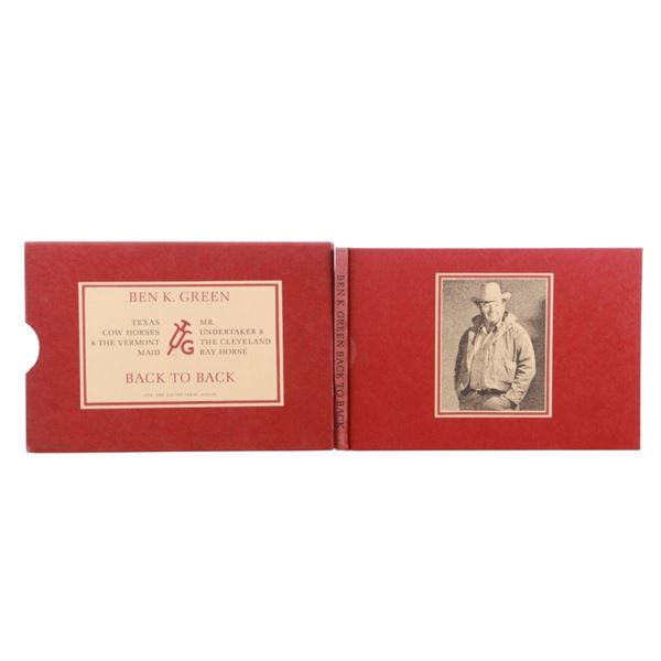 Ben K. Green, "Back To Back", Signed 1st Ed.