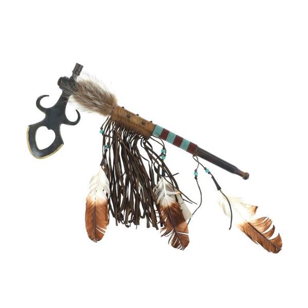 Chippewa/ Cree Many Trails Beaded Pipe Tomahawk