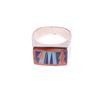 Image 5 : Ca. 1970's Zuni Multi-Stone Inlay Heavy Ring