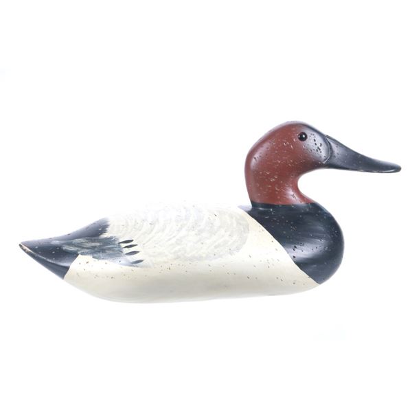 Hand Carved Wooden Canvasback Duck Decoy '96