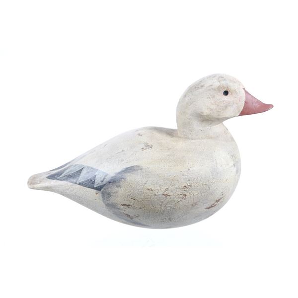 Original Hand Carved White Duck Decoy c. 1950's