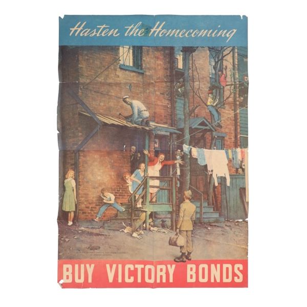 "Hasten The Homecoming" N. Rockwell Bonds Poster