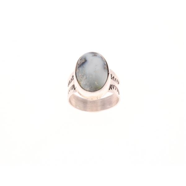 Navajo Herbert Tsosie Sterling Silver Opal Ring