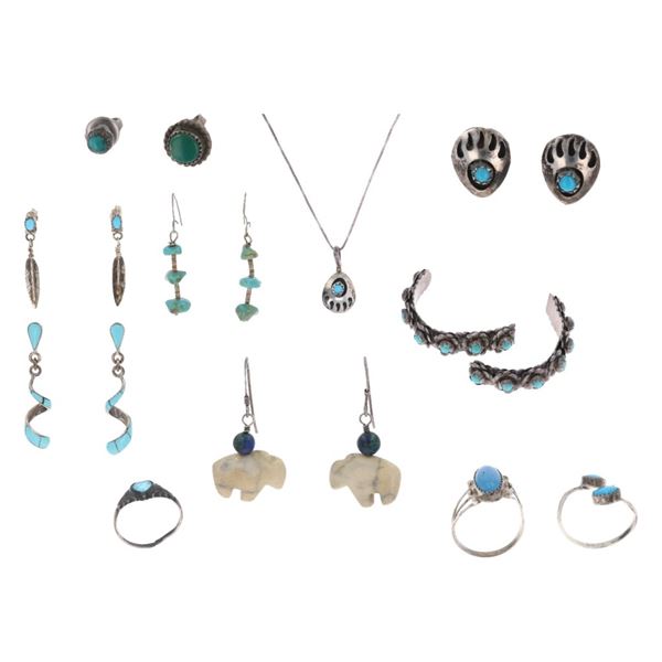 Puebloan Sterling Silver & Turquoise Jewelry