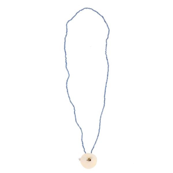 Sun & Moon Russian Blue Trade Beads Necklace