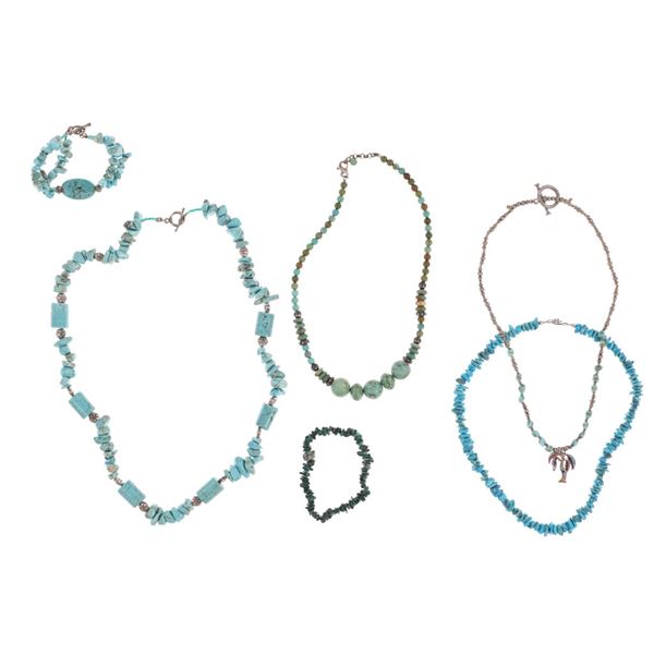 Navajo Variety Turquoise & Mosaic Inlay Jewelry