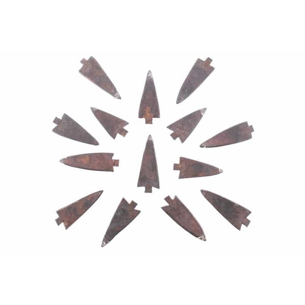 19th-C. Plains Metal Arrow Points (14) - Sundog