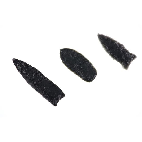 Lake Co., Oregon Napped Obsidian Projectile Points