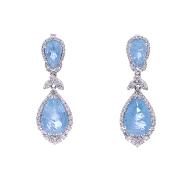 11.20ct Aquamarine VS2 Diamond Platinum Earrings