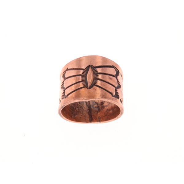 HUGE Navajo Copper Stamped Men's Ring