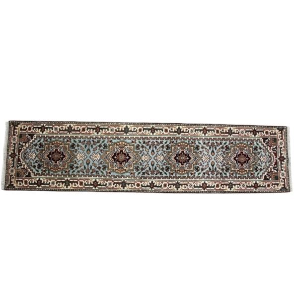 Persian Heriz Serapi Hand-Knotted Wool Runner
